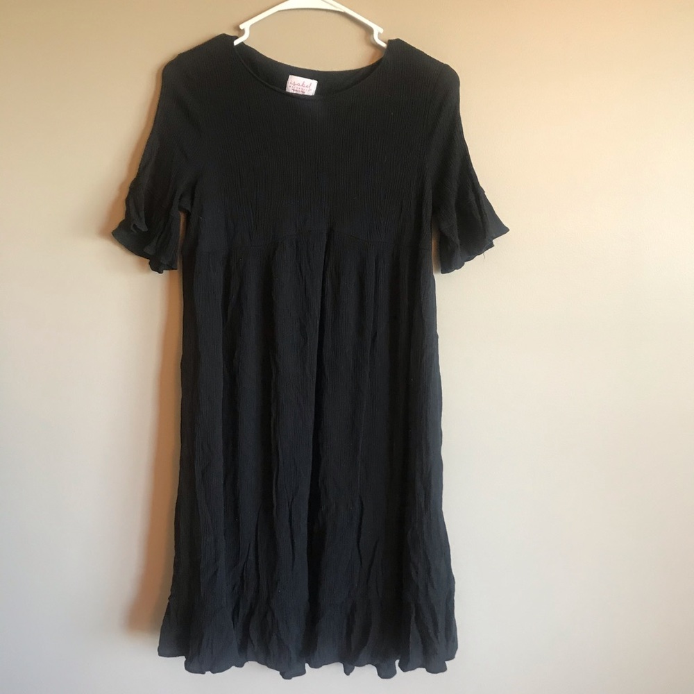 Maternity black midi dress 3/4 sleeves